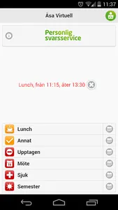 Personlig svarsservice screenshot 0