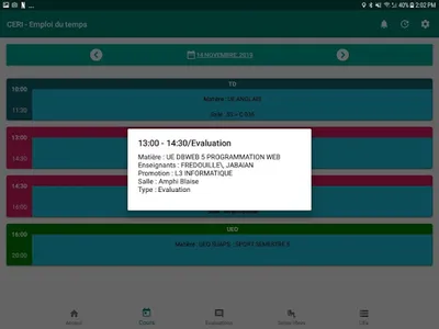 CERI - Emploi du temps screenshot 11