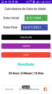 Calculadora de Data de Idade screenshot 1