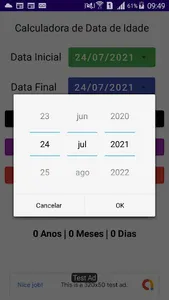 Calculadora de Data de Idade screenshot 2
