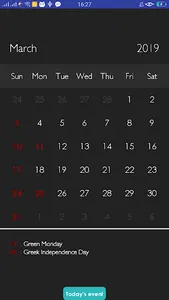 Cyprus Calendar 2020 screenshot 1
