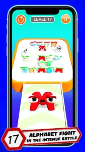 ABC Alphabets Merge Run Fight screenshot 1