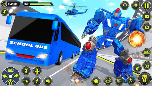 School Bus Robot Car Game screenshot 18