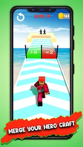 Hero Craft Runner Merge Master screenshot 0