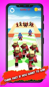 Hero Craft Runner Merge Master screenshot 3