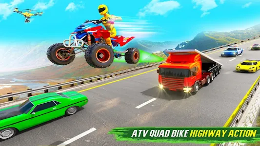 ATV Quad Bike Traffic Racing screenshot 0