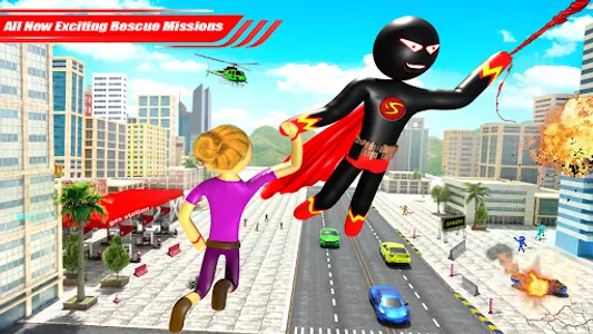 Stickman Rope Superhero Game screenshot 14