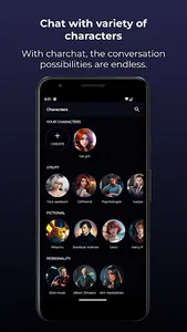 charchat: AI Characters screenshot 0