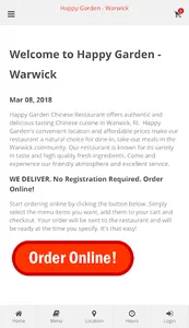 Happy Garden Warwick Ordering screenshot 0