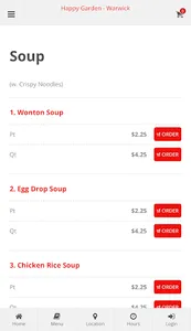 Happy Garden Warwick Ordering screenshot 1