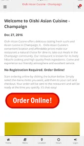 Oishi Asian Cuisine Champaign screenshot 0