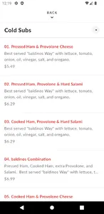 Baldinos Giant Jersey Subs screenshot 2