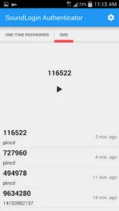 SoundLogin Authenticator screenshot 1