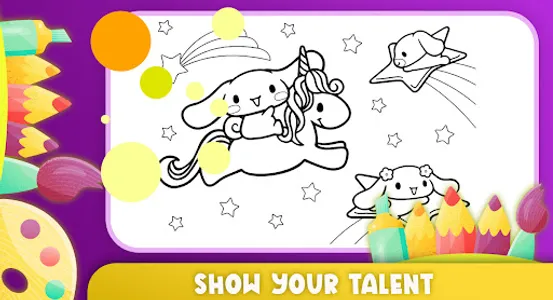 Cinnamoroll Sanrio coloring screenshot 0