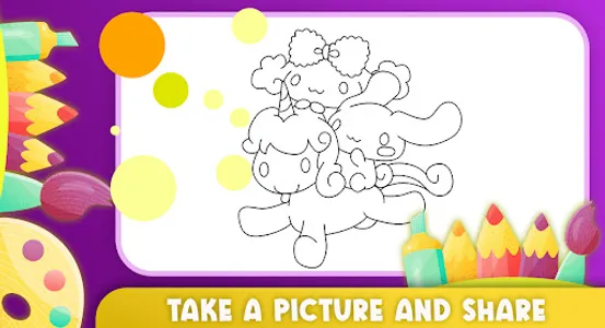 Cinnamoroll Sanrio coloring screenshot 1