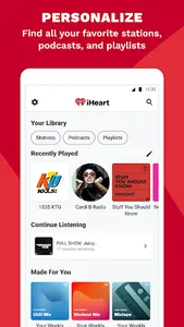 iHeart: Music, Radio, Podcasts screenshot 2