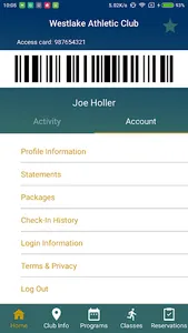 Westlake Athletic Club App screenshot 2