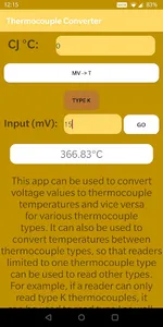Thermocouple Converter screenshot 0