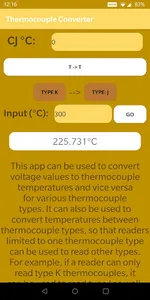Thermocouple Converter screenshot 2