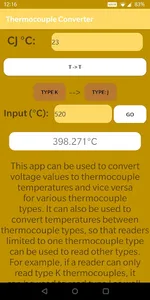 Thermocouple Converter screenshot 3