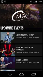 CMAC - Concerts & Events screenshot 1