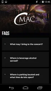 CMAC - Concerts & Events screenshot 2