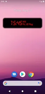 KITT digital clock widget screenshot 0