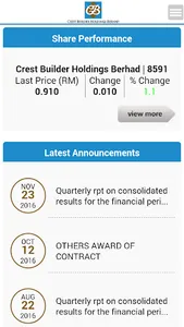 Crest Builder Holdings Berhad screenshot 1
