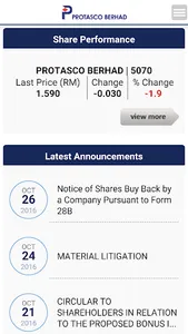 Protasco Berhad screenshot 1