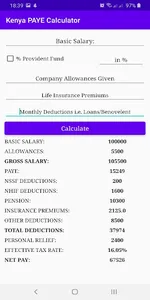 Kenya PAYE Calculator screenshot 0