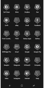 Coastal Stormy Gray Icon Pack screenshot 4