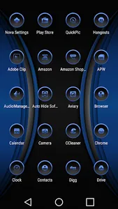 X Blue Dark Icon Pack screenshot 1