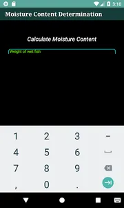 Moisture Content Determination screenshot 3