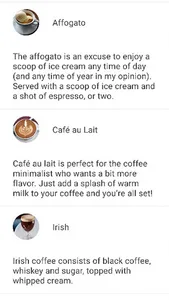 Coffee List screenshot 0