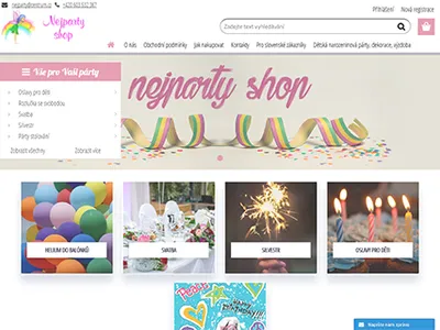 NejPartyShop - vše pro vaši pá screenshot 5
