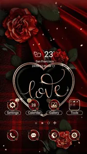Red Tartan Heart - Wallpaper screenshot 0