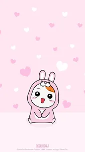 카카오톡 테마 - 에비츄_러블리 핑크 토끼 screenshot 0
