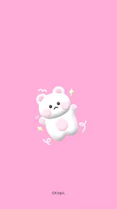 카카오톡 테마 - 꼬미 핑크 3D screenshot 0