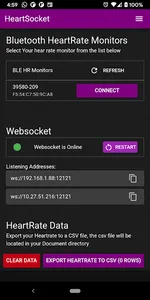 HeartSocket - BLE HeartRate Mo screenshot 0