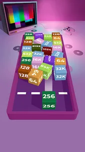 Chain Cube 2048: 3D Merge Game screenshot 2