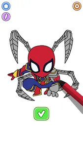 Coloring Paint: Superhero Draw screenshot 16