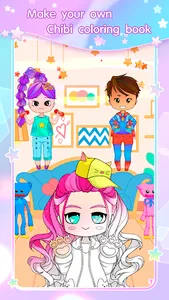 Chibi Doll Dress up & Coloring screenshot 0