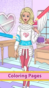 Girl Coloring Dress Up Games screenshot 22