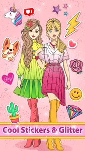 Girl Coloring Dress Up Games screenshot 23