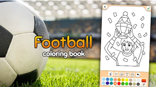 Football coloring book game screenshot 15