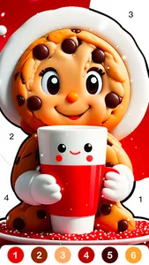 Cute Cozy Color by Number Game screenshot 1