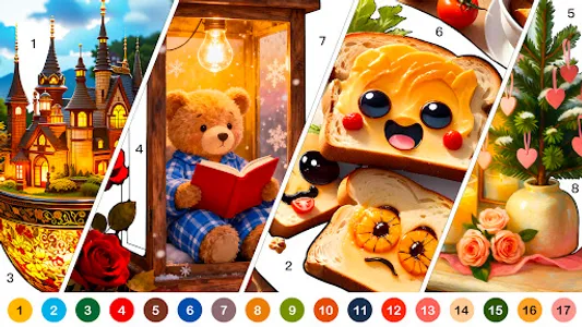 Cute Cozy Color by Number Game screenshot 23