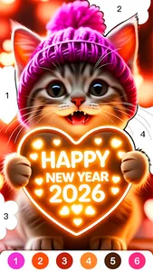 Cute Cozy Color by Number Game screenshot 8