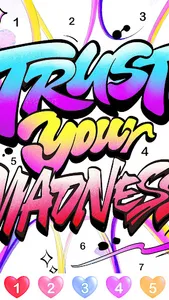 Graffiti Quote Color by number screenshot 15