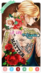 Tattoo Coloring games screenshot 18